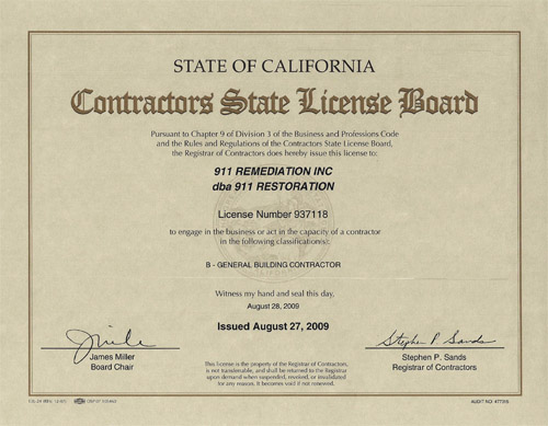 Contractors State License